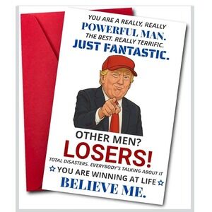 HeartInk Donald Trump Funny Greeting Card with Red Envelope Political Satire